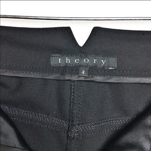 Euc Theory black wool chino dressy shorts sz 4 - Picture 3 of 4